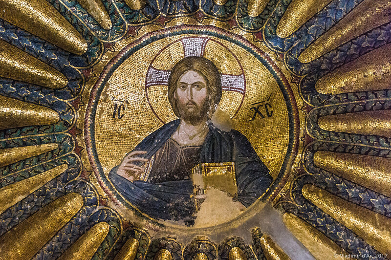 Christ Pantocrator,  mosaic in the Chora Church, Istanbul